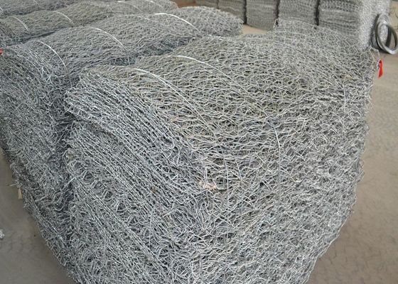 سلال التراب الملحومة الثقيلة 100 × 100 مم من الفولاذ المقاوم للصدأ شبكة سلكية سداسية